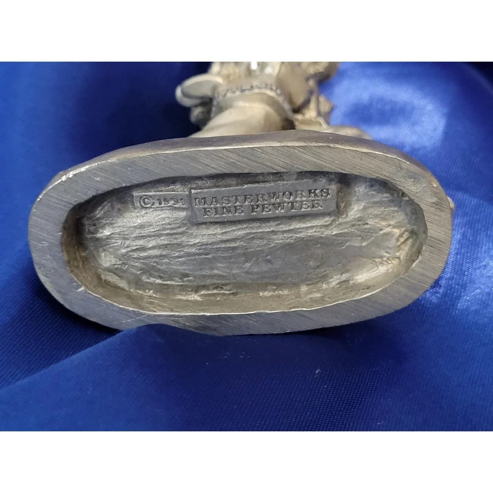 Fine Pewter Figurine Masterworks Nick of Time 1991 Fireman Saving Child